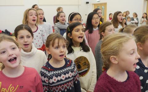 Rhythm and Railways Song and Movemnet Rehearsals with St Matthew's School Choir